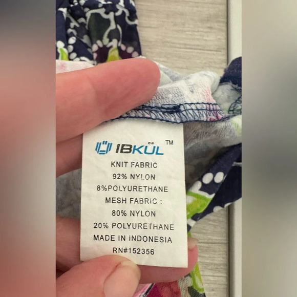 IBKUL Floral Chain Link Print Long Sheer Mesh Bell Sleeve Dress Size Medium - Picture 9 of 9